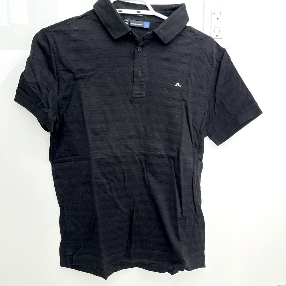 Authentic J. Lindeberg Men’s Black Polo - SIZE SMALL/MEDIUM